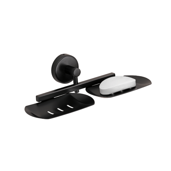 Soap Dish Double in Matte Black