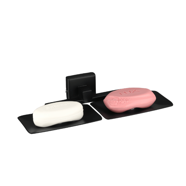Soap Dish Double in Matte Black