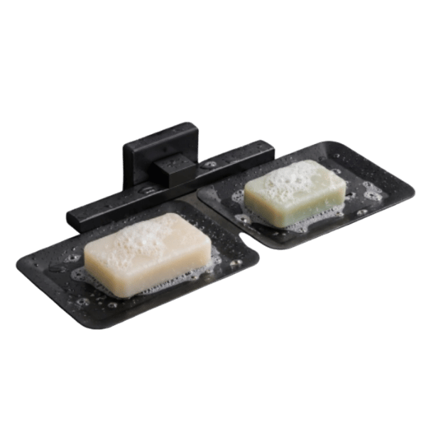 Soap Dish Double in Matte Black
